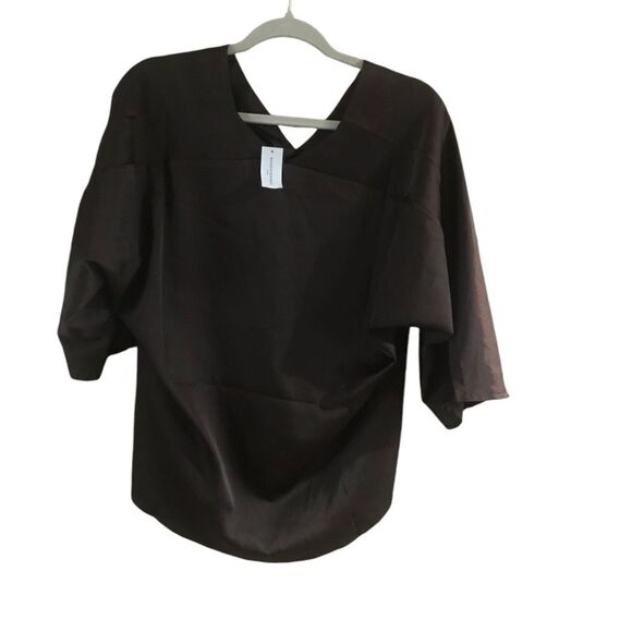 Banana Republic Brown Satin Blouse Size Small NWT - Picture 7 of 7